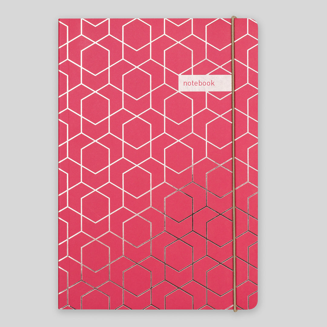 Matilda Myres | A5 Notebook with Rose Gold Foil | Red