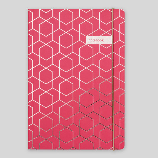 Matilda Myres | A5 Notebook with Rose Gold Foil | Red