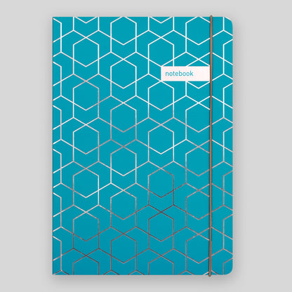 Matilda Myres | A5 Notebook with Rose Gold Foil | Teal