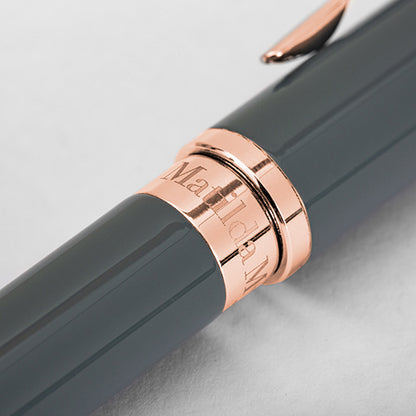 Matilda Myres | Ball Point Pen with Black Ink | Rose Gold & Grey