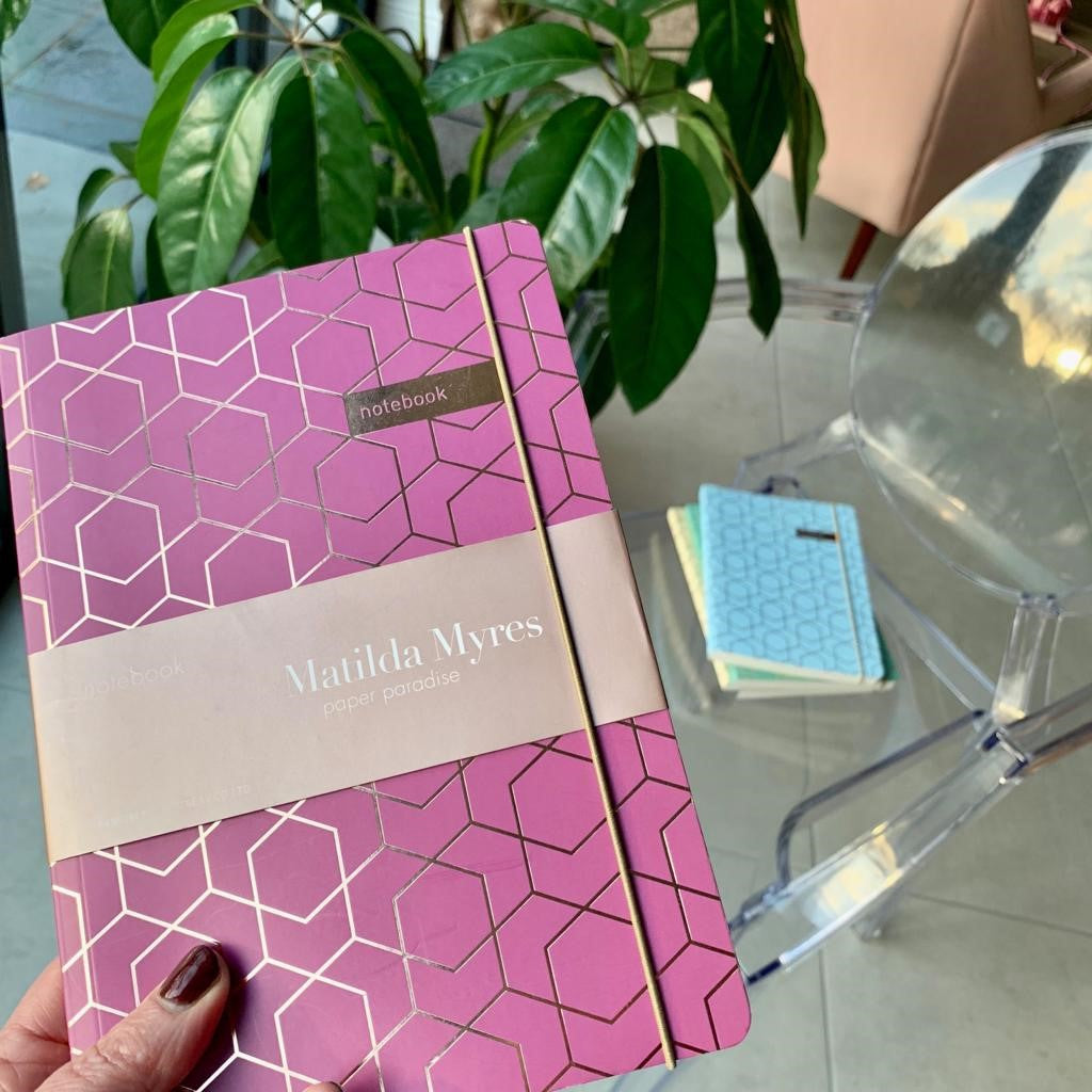 Matilda Myres | A5 Notebook with Rose Gold Foil | Plum